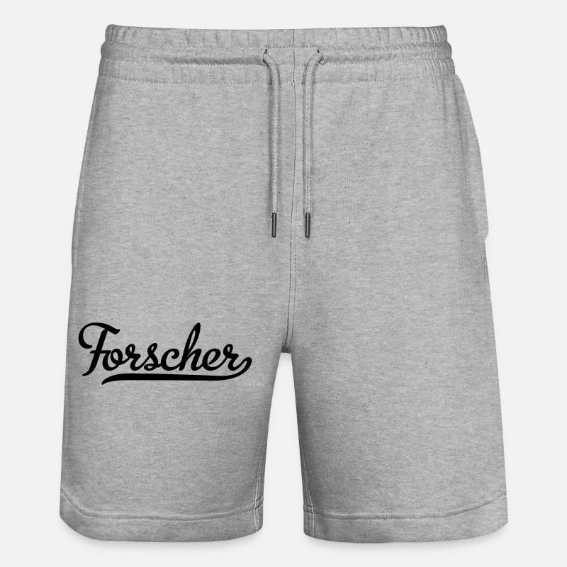 Forscher - Stanley/Stella Unisex Bio Joggingshorts Trainer  - Grau meliert