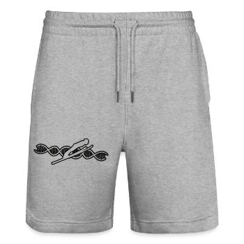Skieur Ski Ski Tenue de ski Design de ski - Short de jogging bio TRAINER Stanley/Stella unisexe - gris chiné - Devant - Nik (191cm) & Marisol (170cm)
