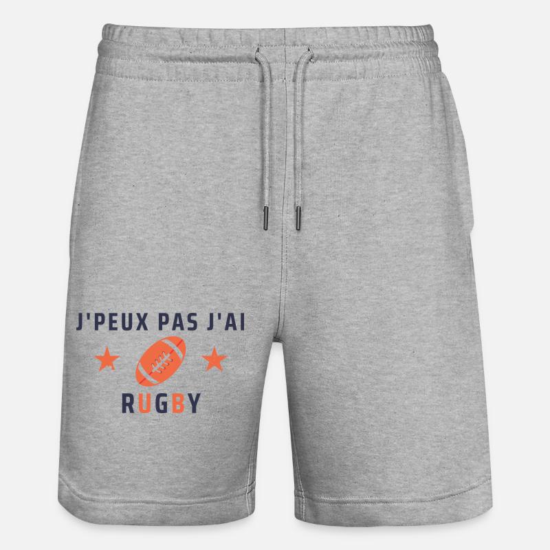j'peux pas j'ai rugby - Short de jogging bio TRAINER Stanley/Stella unisexe - gris chiné