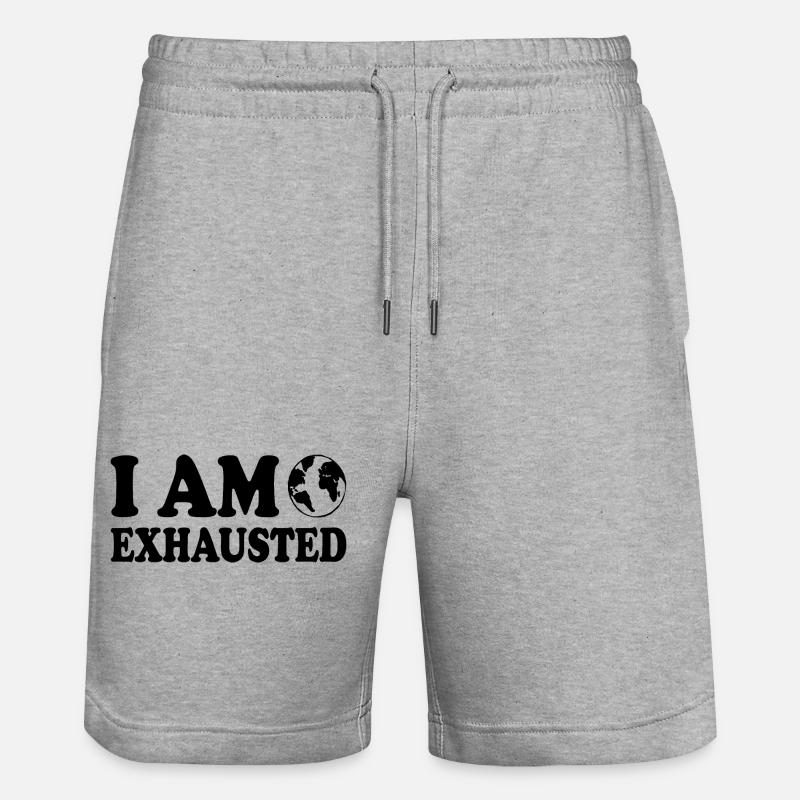 I am exhausted - Short de jogging bio TRAINER Stanley/Stella unisexe - gris chiné