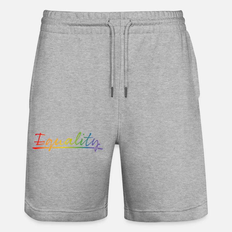 Pride Equality - Stanley/Stella Unisex Bio Joggingshorts Trainer  - Grau meliert