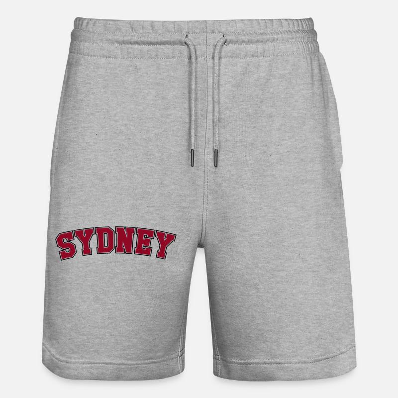 Lettrage de l’arche universitaire de Sydney - Short de jogging bio TRAINER Stanley/Stella unisexe - gris chiné
