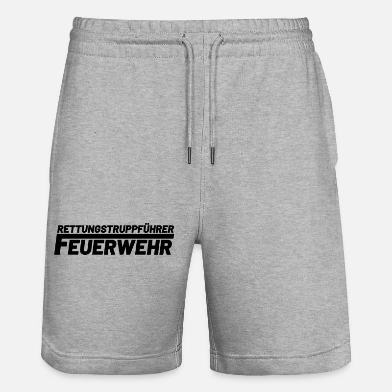 Rettungstruppführer freiwillige Feuerwehr - Stanley/Stella Unisex Bio Joggingshorts Trainer - Grau meliert