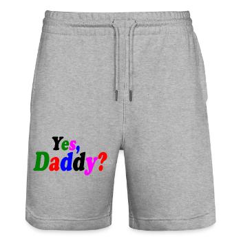 Yes dadddy - Stanley/Stella Unisex Bio Joggingshorts Trainer  - Grau meliert - Vorne - Nik (191cm) & Marisol (170cm)