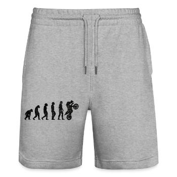 Motorcross Moto Fan de moto Motard Motard - Short de jogging bio TRAINER Stanley/Stella unisexe - gris chiné - Devant - Nik (191cm) & Marisol (170cm)