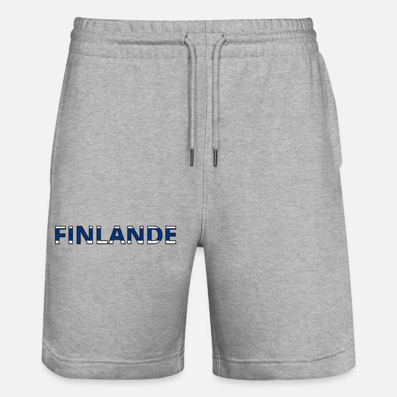 Drapeau Finlande - Short de jogging bio TRAINER Stanley/Stella unisexe - gris chiné
