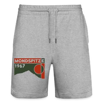 Mondspitze Berg Höhe Wandern Skitour Bürserberg - Stanley/Stella Unisex Bio Joggingshorts Trainer  - Grau meliert - Vorne - Nik (191cm) & Marisol (170cm)