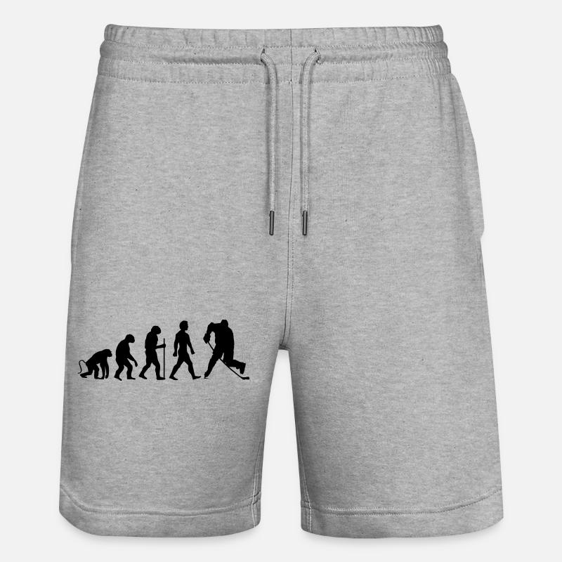 hockey evolution - Stanley/Stella Unisex Bio Joggingshorts Trainer  - Grau meliert