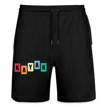 Kayak Kayak d’eau vive Pédalo - Short de jogging bio TRAINER Stanley/Stella unisexe - noir - Devant - Nik (191cm) & Marisol (170cm)