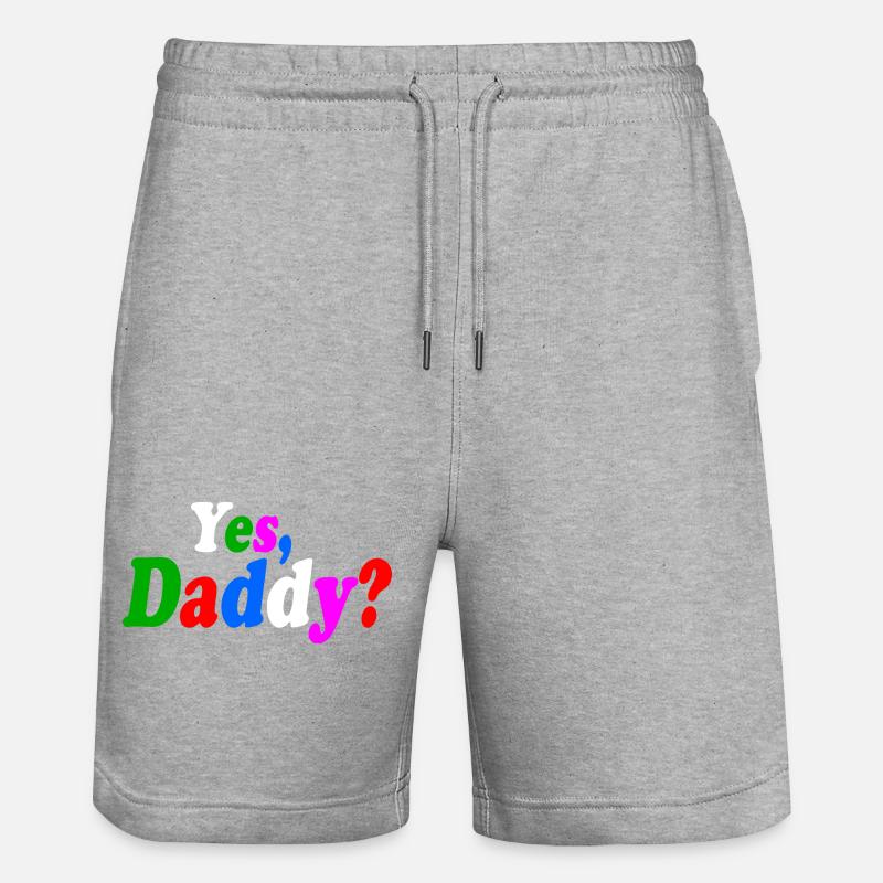 Yes daddy - Stanley/Stella Unisex Bio Joggingshorts Trainer  - Grau meliert