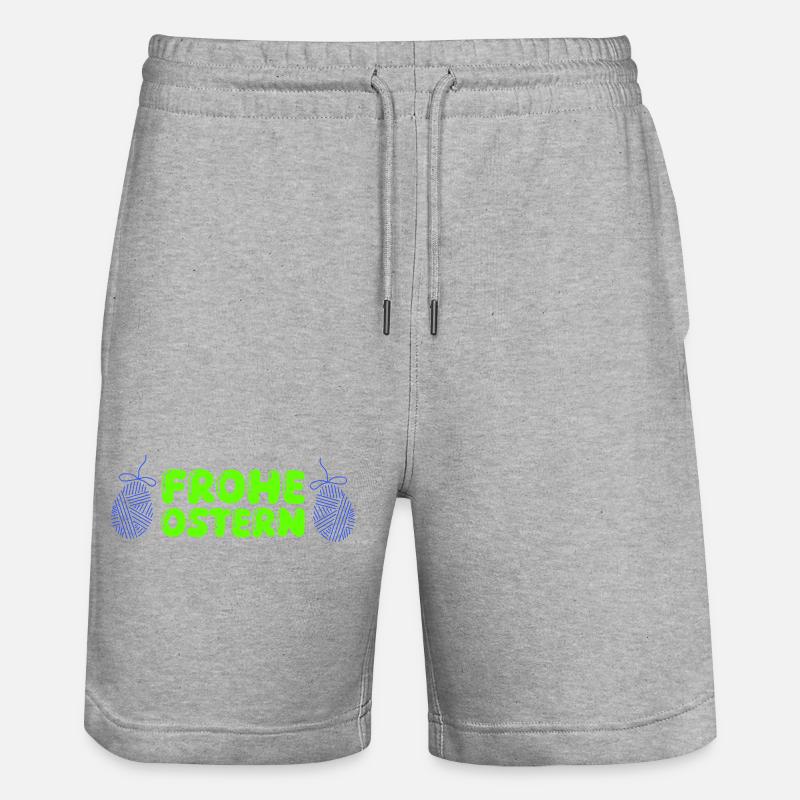 joyeuses Pâques - Short de jogging bio TRAINER Stanley/Stella unisexe - gris chiné