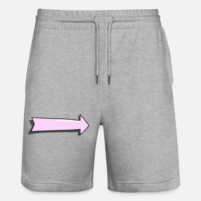 flèche rose avec ombre - Short de jogging bio TRAINER Stanley/Stella unisexe - gris chiné