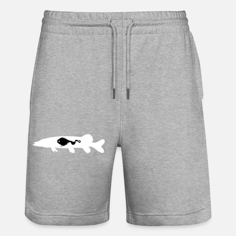Hecht Mustache Rig - Stanley/Stella Unisex Bio Joggingshorts Trainer  - Grau meliert