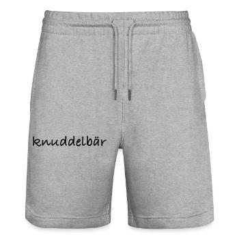Kosename Knuddelbär - Stanley/Stella Unisex Bio Joggingshorts Trainer  - Grau meliert - Vorne - Nik (191cm) & Marisol (170cm)