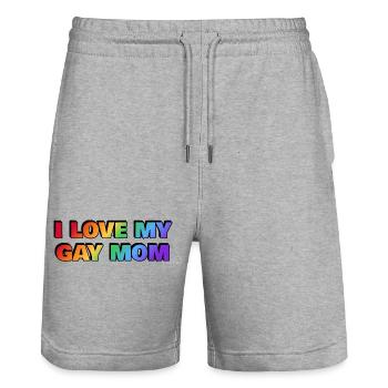 Ich liebe meine schwule Mutter - Stanley/Stella Unisex Bio Joggingshorts Trainer  - Grau meliert - Vorne - Nik (191cm) & Marisol (170cm)