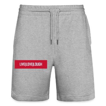 Live Love Lough - Stanley/Stella Unisex Bio Joggingshorts Trainer  - Grau meliert - Vorne - Nik (191cm) & Marisol (170cm)