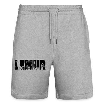 Lemur Tippfehler - Stanley/Stella Unisex Bio Joggingshorts Trainer  - Grau meliert - Vorne - Nik (191cm) & Marisol (170cm)