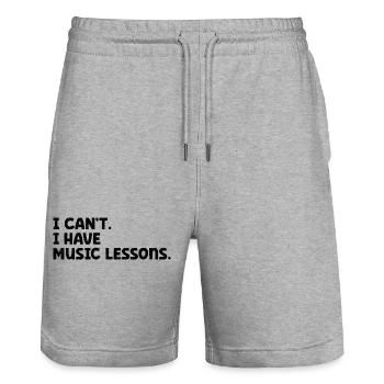 I Can't I Have Music Lessons Music Teacher Musicia - Stanley/Stella Trainer Unisex Organic Jogging Shorts - heather grey - Front - Nik (191cm) & Marisol (170cm)