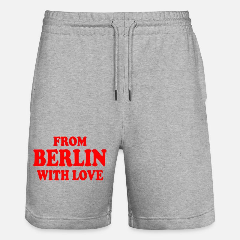 From berlin with love - Short de jogging bio TRAINER Stanley/Stella unisexe - gris chiné