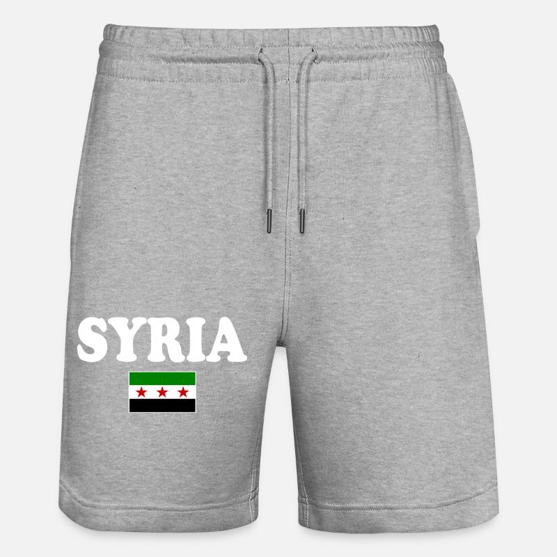 Drapeau de la Syrie - Short de jogging bio TRAINER Stanley/Stella unisexe - gris chiné