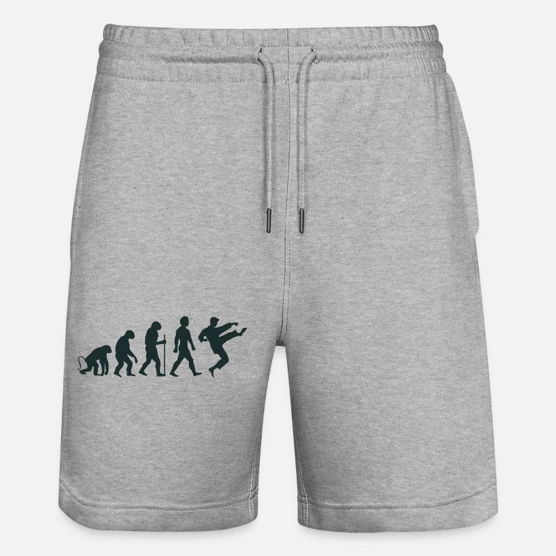 karate evolution - Stanley/Stella Unisex Bio Joggingshorts Trainer  - Grau meliert