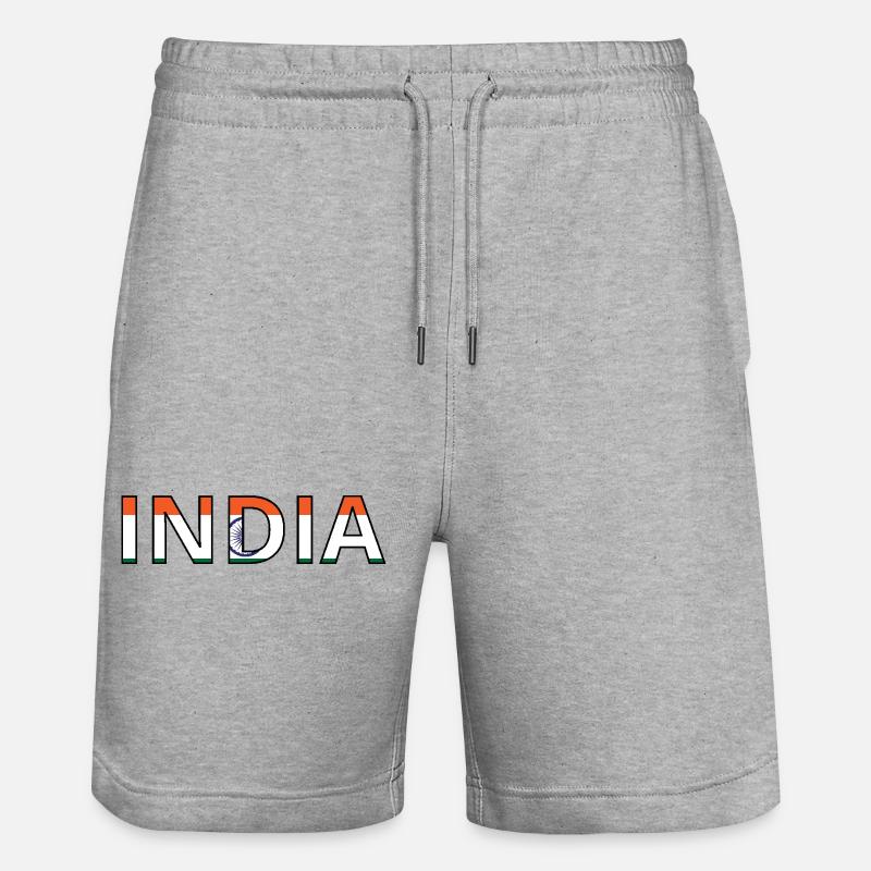 Drapeau India - Short de jogging bio TRAINER Stanley/Stella unisexe - gris chiné