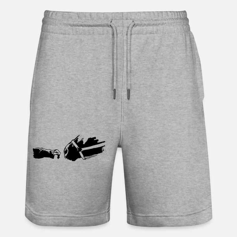 Hand Horse - Stanley/Stella Unisex Bio Joggingshorts Trainer  - Grau meliert