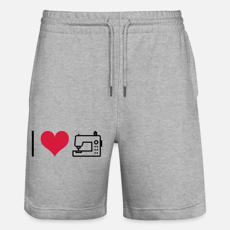 Machine à coudre - Short de jogging bio TRAINER Stanley/Stella unisexe - gris chiné