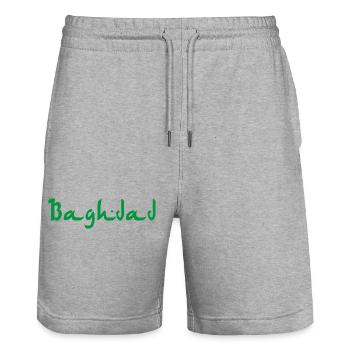 Baghdad - Stanley/Stella Unisex Bio Joggingshorts Trainer  - Grau meliert - Vorne - Nik (191cm) & Marisol (170cm)