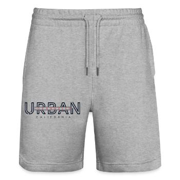 Stadt, Kalifornien - Stanley/Stella Unisex Bio Joggingshorts Trainer  - Grau meliert - Vorne - Nik (191cm) & Marisol (170cm)