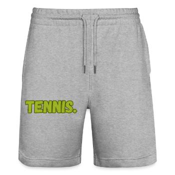 Tennis Tennispieler Vert Rétro - Short de jogging bio TRAINER Stanley/Stella unisexe - gris chiné - Devant - Nik (191cm) & Marisol (170cm)
