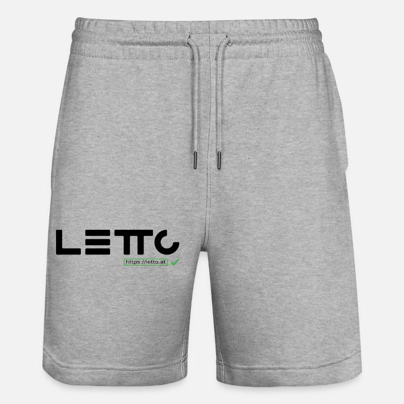 Logo_mit_Hackerl - Short de jogging bio TRAINER Stanley/Stella unisexe - gris chiné