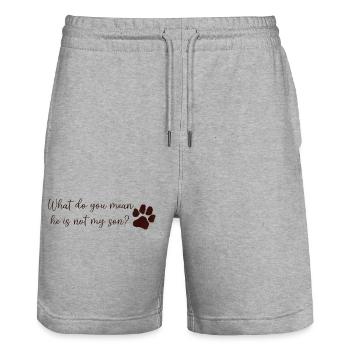 Dog Mom/Dad - Stanley/Stella Unisex Bio Joggingshorts Trainer  - Grau meliert - Vorne - Nik (191cm) & Marisol (170cm)