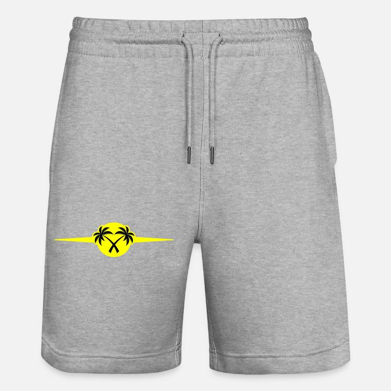 Icône de Palm Trees Beach - Short de jogging bio TRAINER Stanley/Stella unisexe - gris chiné