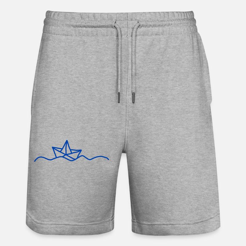 Capitaine de bateau en papier - Short de jogging bio TRAINER Stanley/Stella unisexe - gris chiné