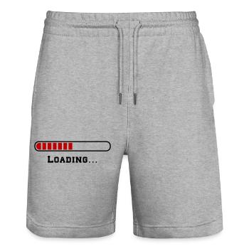 Chargement - Short de jogging bio TRAINER Stanley/Stella unisexe - gris chiné - Devant - Nik (191cm) & Marisol (170cm)