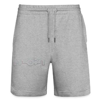 Bonjour - Short de jogging bio TRAINER Stanley/Stella unisexe - gris chiné - Devant - Nik (191cm) & Marisol (170cm)