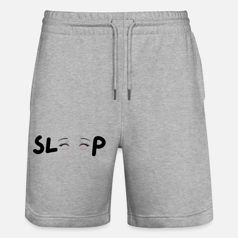 Pastel eyes and pink cheeks - Stanley/Stella Trainer Unisex Organic Jogging Shorts - heather grey