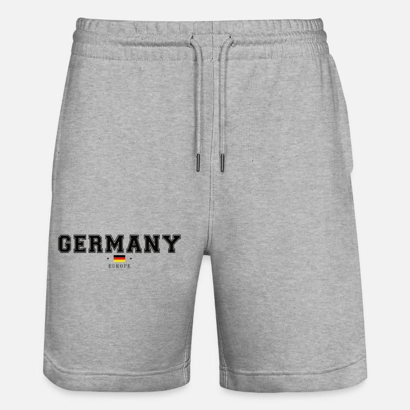 Germany - Stanley/Stella Trainer Unisex Organic Jogging Shorts - heather grey