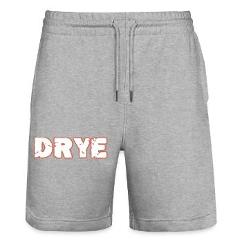 DRYE - Stanley/Stella Trainer Unisex Organic Jogging Shorts - heather grey - Front - Nik (191cm) & Marisol (170cm)