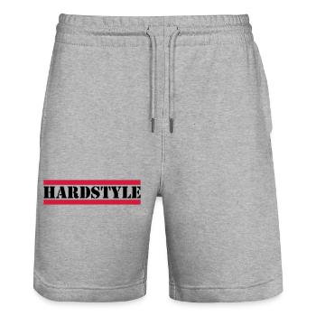 Hardstyle - Short de jogging bio TRAINER Stanley/Stella unisexe - gris chiné - Devant - Nik (191cm) & Marisol (170cm)
