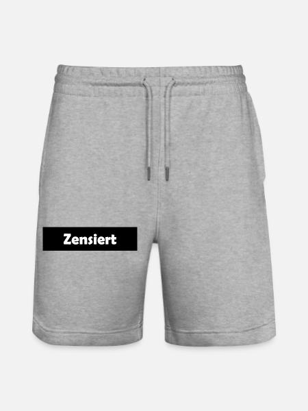 Censored | censor bars - Stanley/Stella Trainer Unisex Organic Jogging Shorts - heather grey