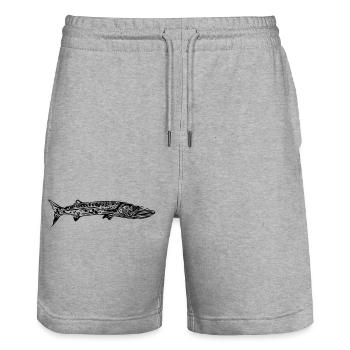 barracuda - Short de jogging bio TRAINER Stanley/Stella unisexe - gris chiné - Devant - Nik (191cm) & Marisol (170cm)