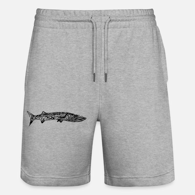 barracuda - Stanley/Stella Trainer Unisex Organic Jogging Shorts - heather grey