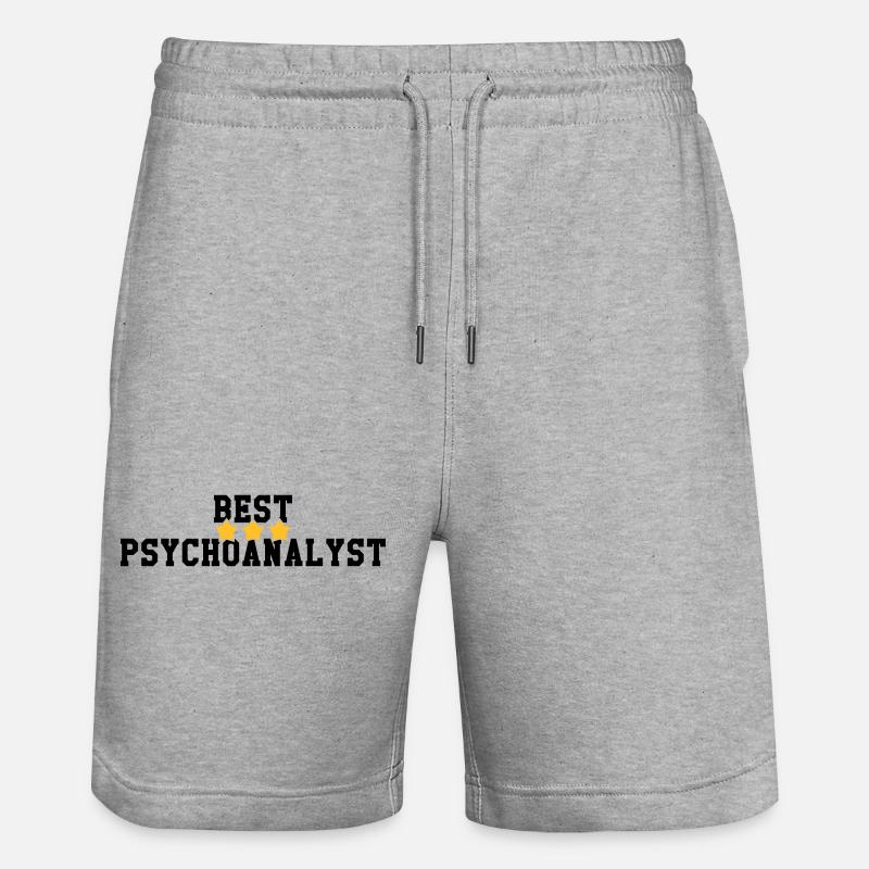 Psychologue / Psychiatre / Travail / Psychanalyste - Short de jogging bio TRAINER Stanley/Stella unisexe - gris chiné
