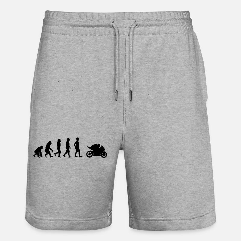 Motorrad Evolution - Stanley/Stella Unisex Bio Joggingshorts Trainer  - Grau meliert