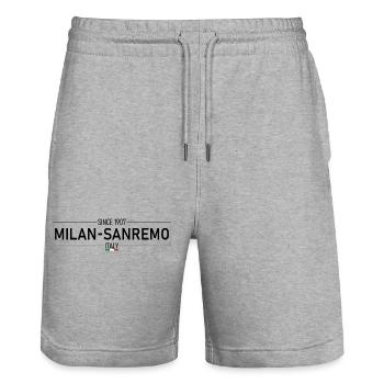 Milan Sanremo Black Edition - Stanley/Stella Unisex Bio Joggingshorts Trainer  - Grau meliert - Vorne - Nik (191cm) & Marisol (170cm)
