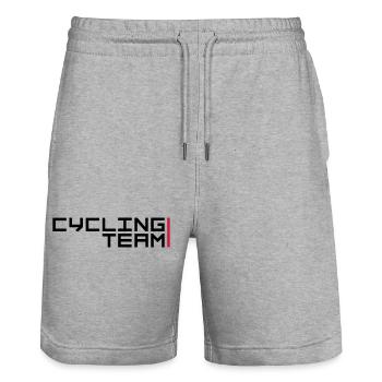 Freunde Cycling Team - Stanley/Stella Unisex Bio Joggingshorts Trainer  - Grau meliert - Vorne - Nik (191cm) & Marisol (170cm)