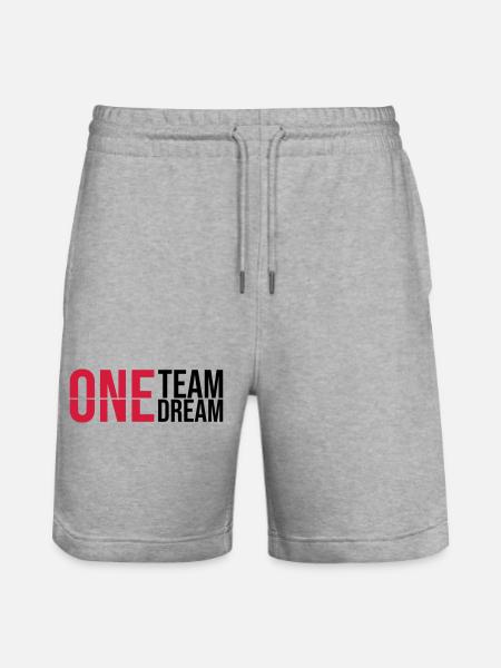 One Team Dream - Stanley/Stella Trainer Unisex Organic Jogging Shorts - heather grey