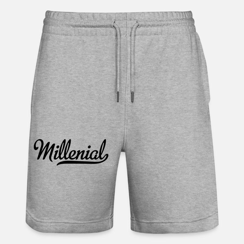 Millénaire - Short de jogging bio TRAINER Stanley/Stella unisexe - gris chiné